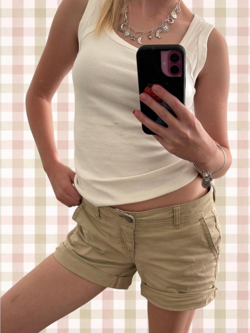 aeropostale vintage style tan cotton midi twill shorts!!